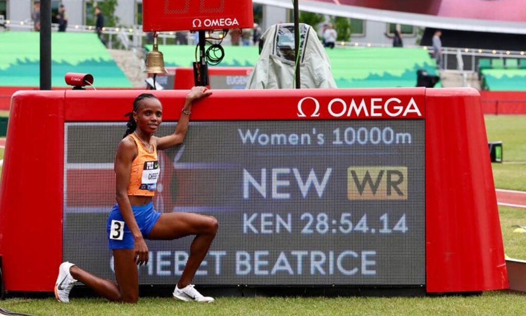 Kenya’s Beatrice Chebet Breaks World Record in 10,000 Meter Race